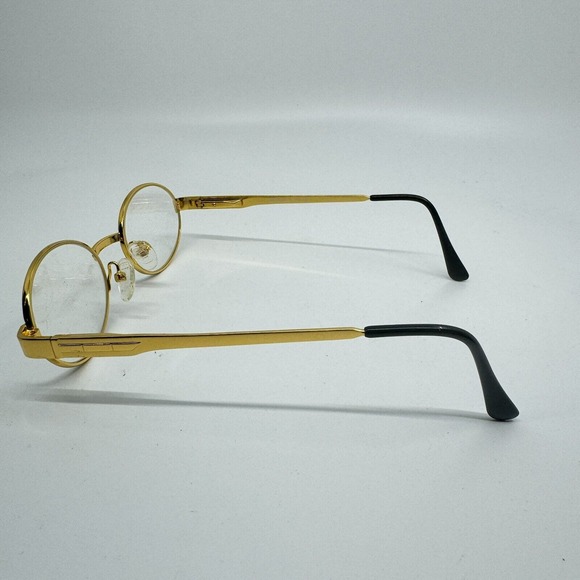 Safilo Eyeglasses Frames S6009 Round Gold Black 49-20 H10154 - Picture 2 of 7